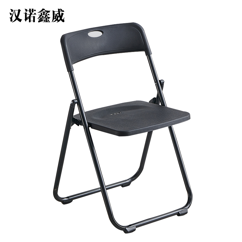 汉诺鑫威折叠椅餐椅培训会议椅靠背椅办公椅电脑椅宿舍椅3018全黑色