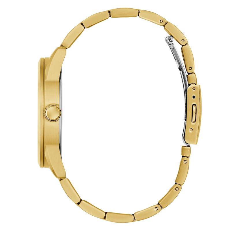 GUESS盖尔斯手表男石英黑色表盘金色表带圆形表盘户外运动男表高清大图