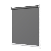 琅玢B1级阻燃窗帘卷帘遮光防晒隔热写字楼办公室窗帘防火遮阳帘 阻燃全遮光浅灰 1平方米