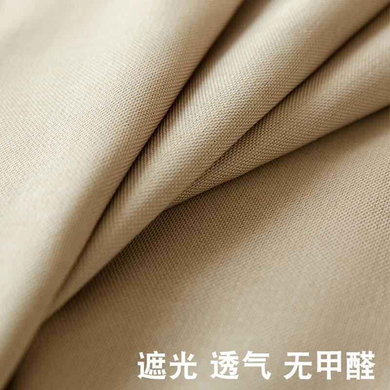 窗帘成品北欧简约现代飘窗落地窗卧室遮阳棉麻纱全遮光窗帘布