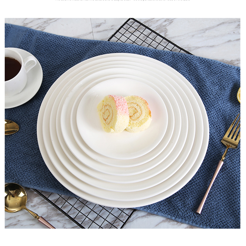 安立洁康 陶瓷盘 餐盘 菜盘 圆盘 浅平盘12英寸(个)高清大图