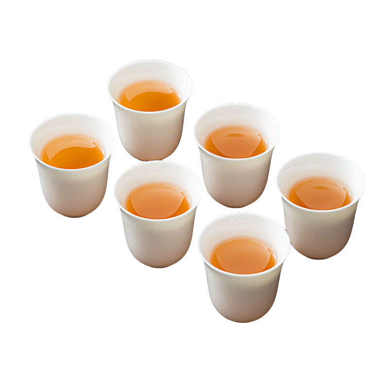 苏氏陶瓷(SUSHI CERAMICS) J0930 羊脂玉香兰杯茶礼套装 50ml*6 (单位:套)