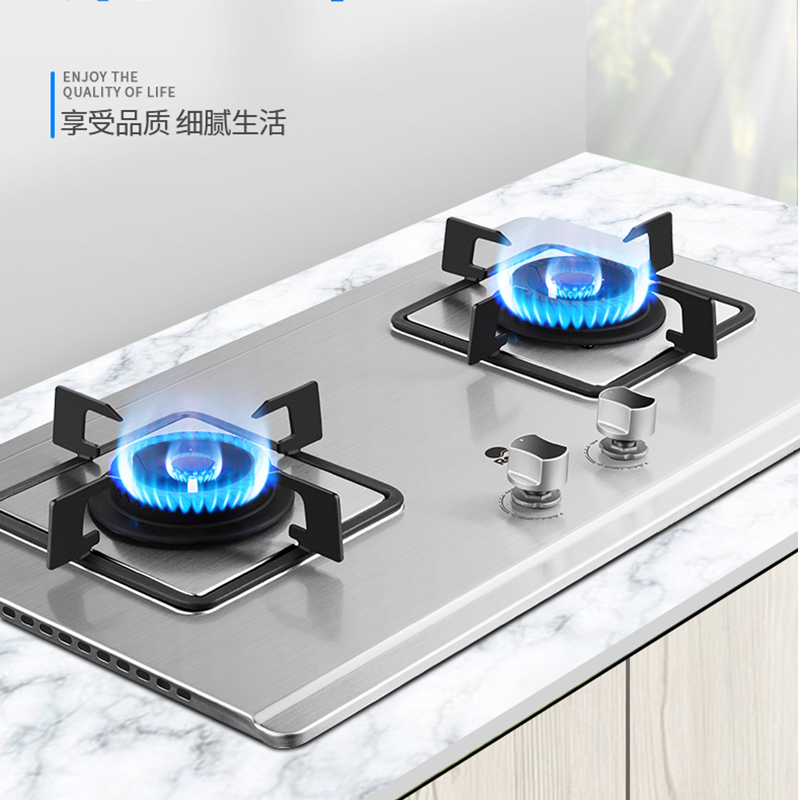 红日(RedSun)不锈钢面板台嵌两用燃气灶天然气灶双灶液化气灶煤气灶家用EB001G(天然气)高清大图