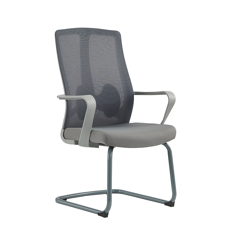 初嘉CJ-7038办公椅弓形椅电脑椅网布学习椅会客网椅 灰框