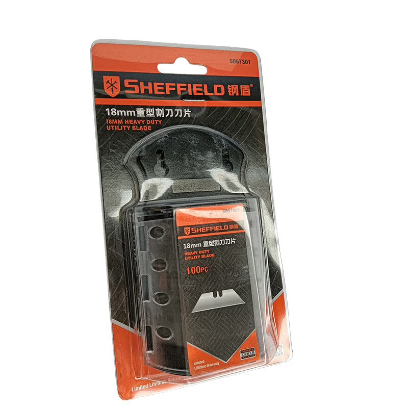 钢盾(SHEFFIELD) S067301 18mm重型割刀刀片(100片装)[家用]高清大图