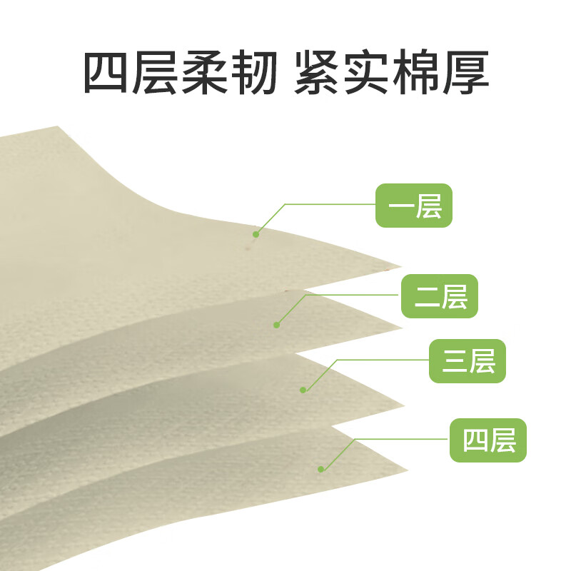 美穗吉家 竹浆本色面巾纸-4层60抽*12包高清大图