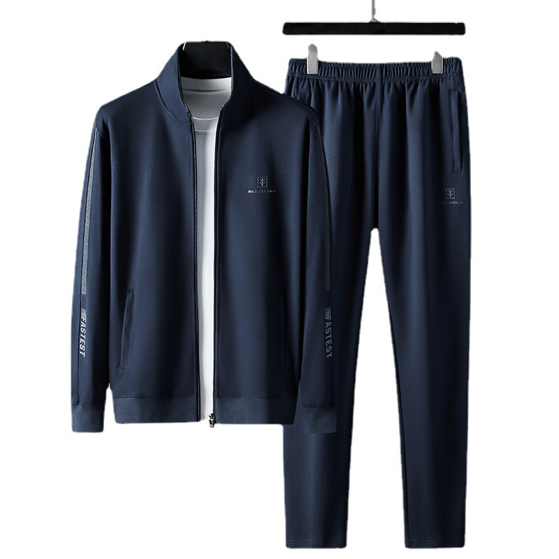 jpdun春秋新款男士休闲运动套装微弹直筒透气韩版宽松两件套