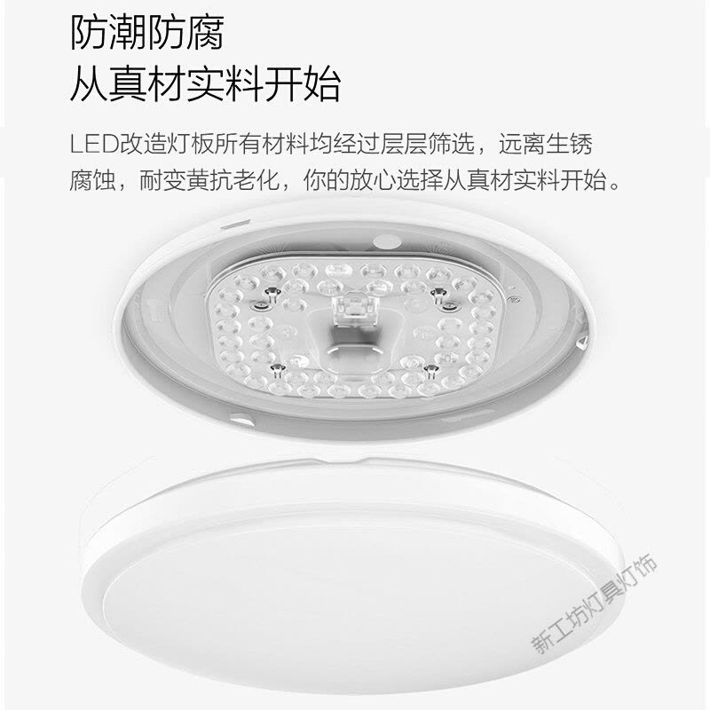 苏宁放心购 led灯盘吸顶灯灯芯卧室阳台节能改造灯板三色变光替换灯片光源模组 36瓦-白光-适合灯盘直径>26cm图片