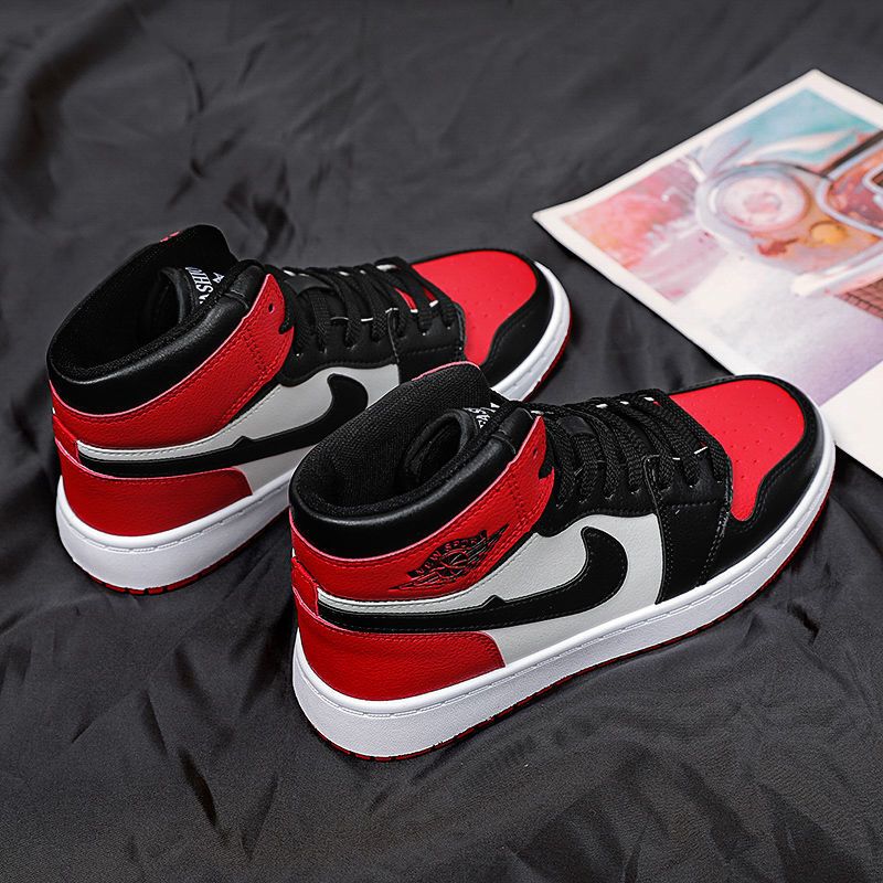 aj男鞋莆田旗舰店aj1空军一号秋季情侣透气篮球鞋板鞋女白红39