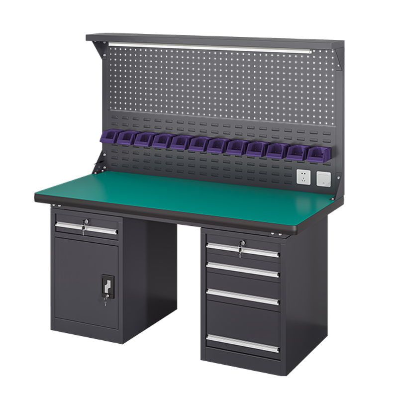 汐重型钳工操作台 工具桌210cm张高清大图