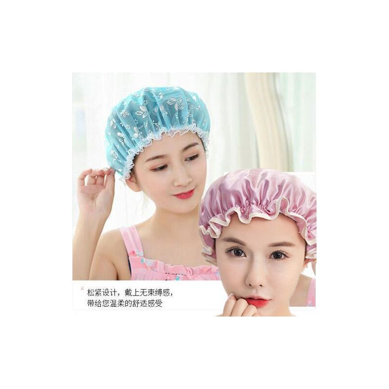 双层浴帽防水洗澡成人干发帽厨房帽子女做饭防油儿童淋浴