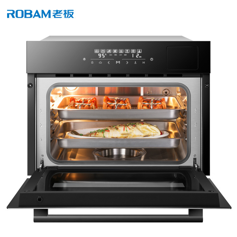 老板(ROBAM)40L大容量触控式嵌入式微电脑式玻璃面板蒸汽炉ZQB400-S270A