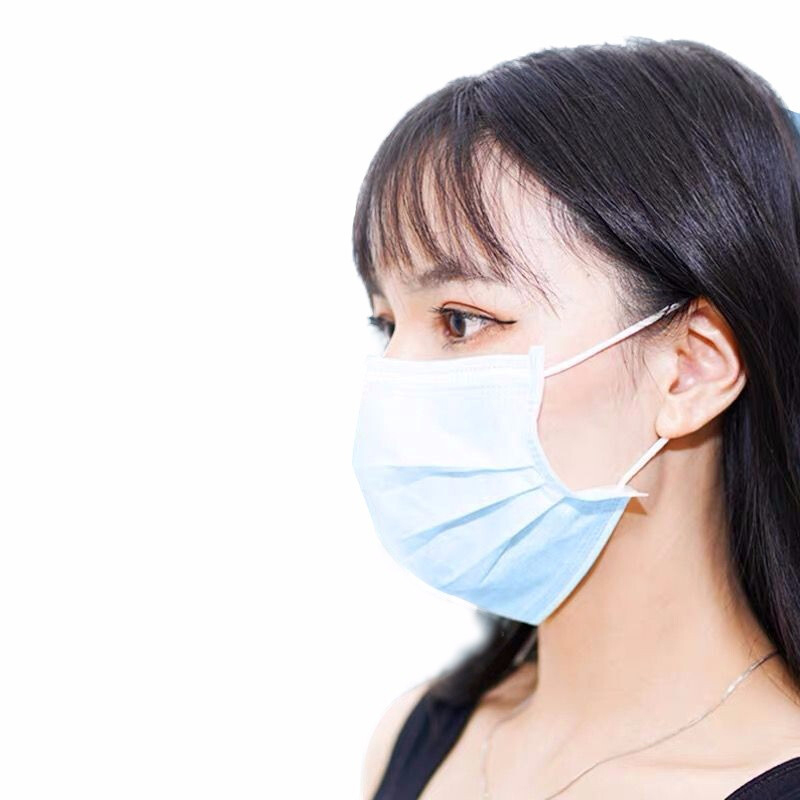 口罩一次性医用口罩透气 蓝色