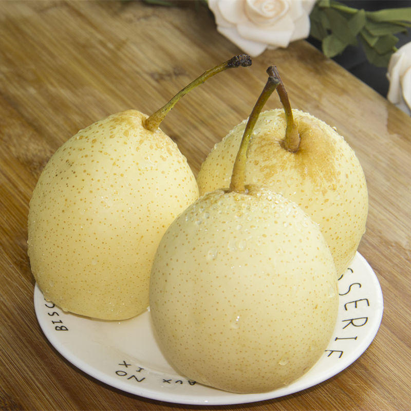 [熊猫鸟]河北精品水晶鸭梨 新鲜水果 松脆多汁 净重8.7斤 单果200g+高清大图