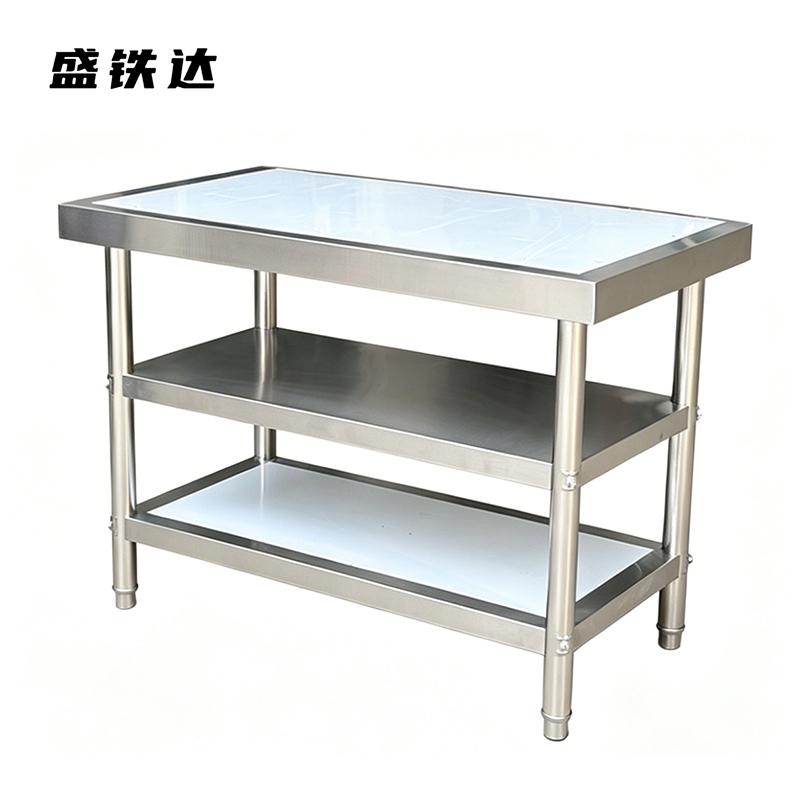 盛铁达 三层不锈钢工作台150*60*80cm STD-CJ009 台高清大图