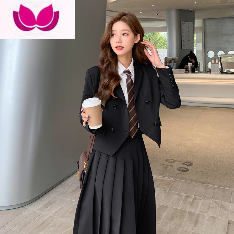 七斓学院风西装套装裙2023新款网红炸街时尚JK制服西服外套女高清大图