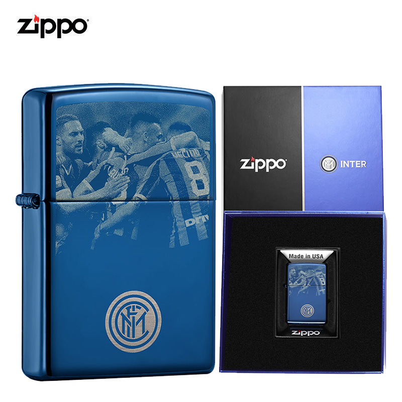zippo芝宝打火机原装ZIPPO之宝煤油打火机国际米兰联名款-国米纹章ZCBEC-84