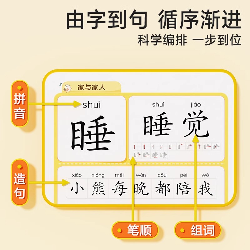 [热卖❤️全4册]学前识字造句书 [正版]学前识字造句书识字卡片幼儿园看图趣味识字幼儿启蒙早教书籍学前班识字320汉字满高清大图