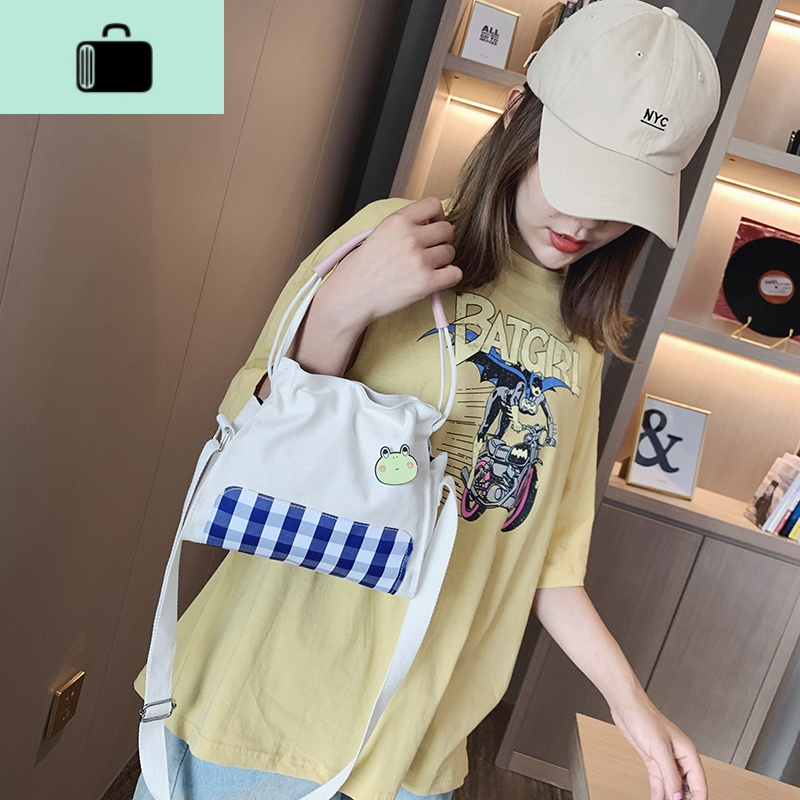 帆布小包包女2020新款潮夏天小清新仙女蕾丝包ins日系少女斜挎包new