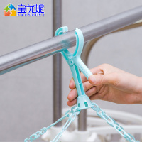 宝优妮晾衣夹圆盘婴儿晾衣架家用宝宝晾袜子架防风多夹子儿童衣架 9023-32[20个夹]