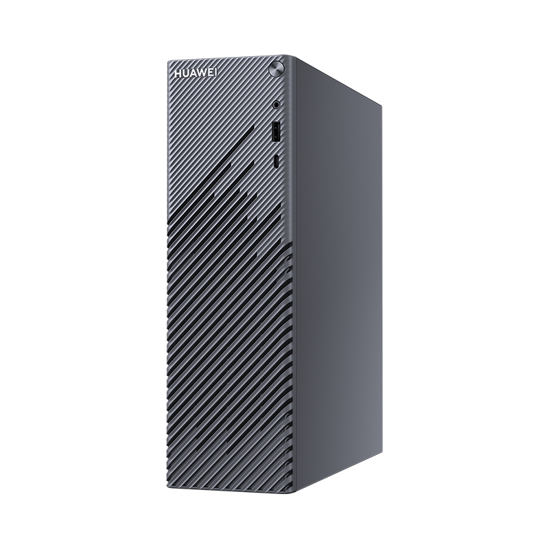 华为/HUAWEI MateStation S 小机箱台式电脑主机 AMD R7-4700G 16G 512G SSD 集显 星空灰 (含有线指纹键盘 有线鼠标)
