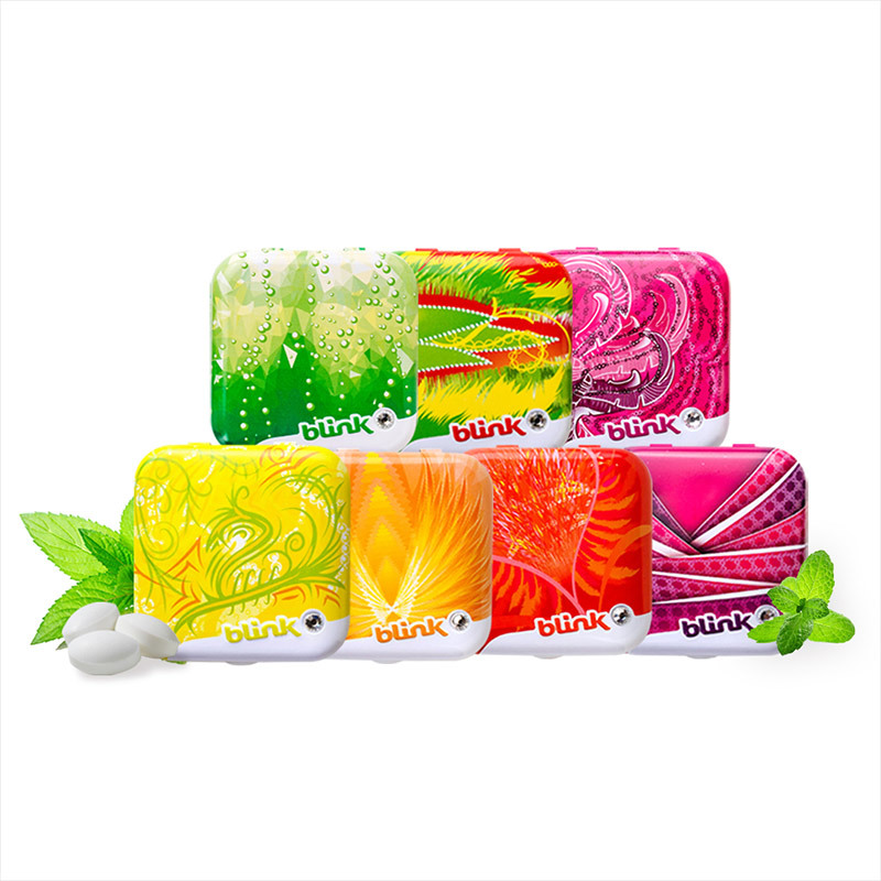 冰力克果粉薄荷糖15g盒4盒草莓味苹果味黑加仑水蜜桃