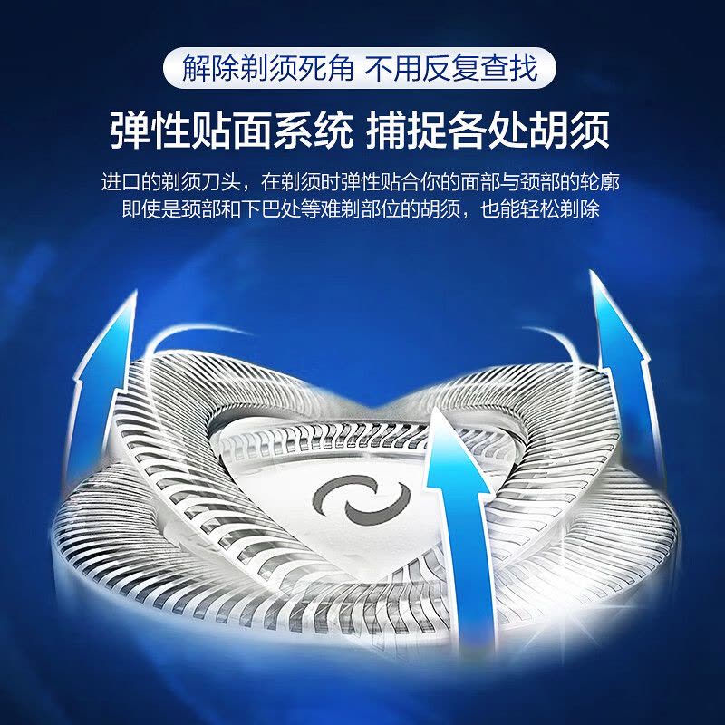 飞利浦(PHILIPS) 电动剃须刀 男士旋转式刮胡须刀 经典PQ系列 实用生日礼物送男友送父亲 充电款PQ190/16图片