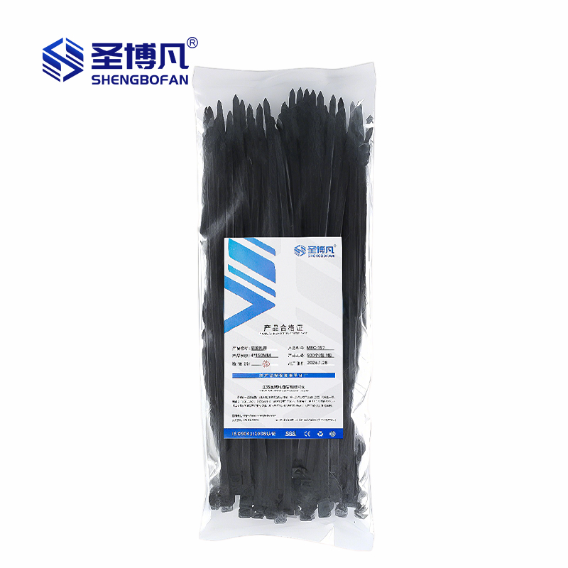 圣博凡 MBC-157 尼龙扎带 4*150mm 黑色 500个/包 1包高清大图