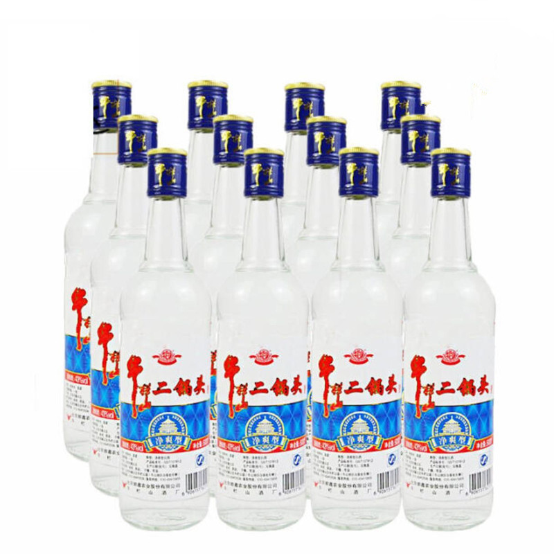 百年北京牛栏山二锅头净爽43度清香型500ml*12瓶装 白酒整箱