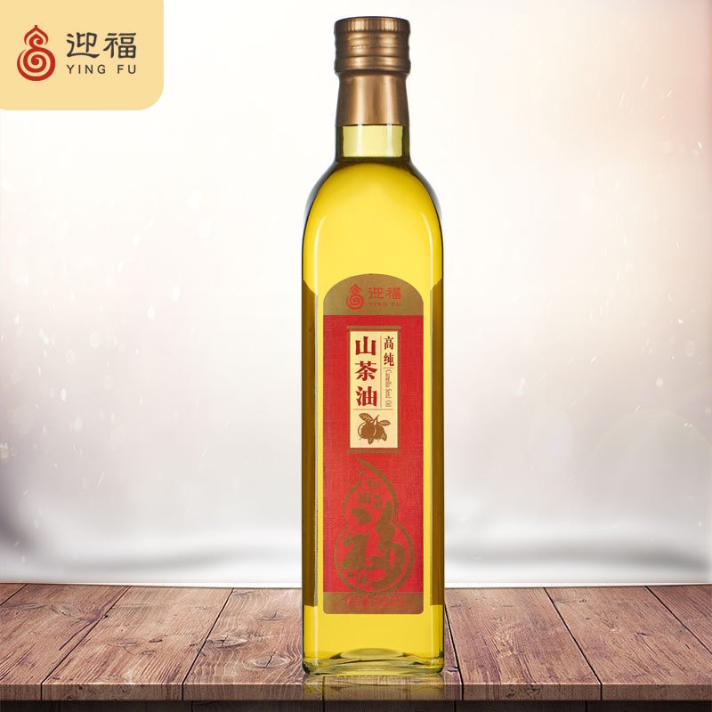 迎福高纯山茶油500ml 瓶装 食用油植物油 冷压榨茶籽油