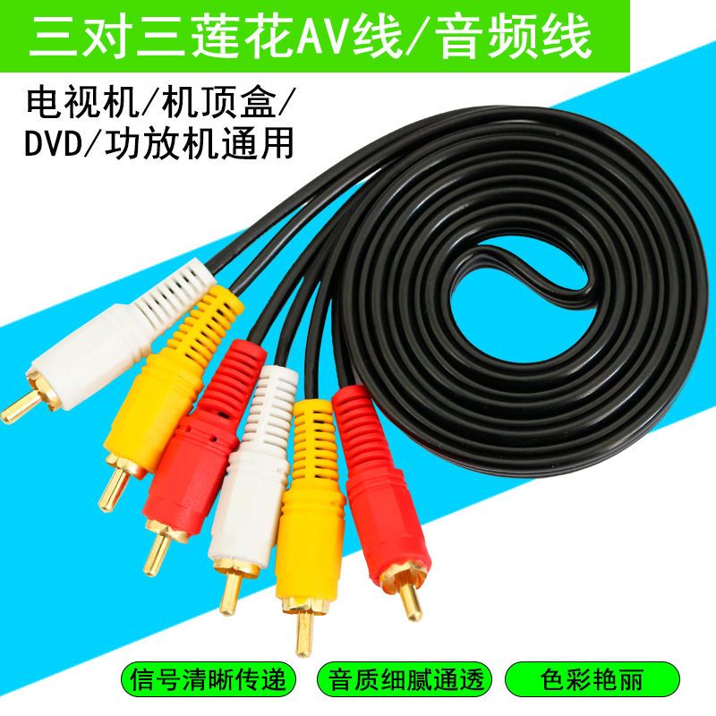 Basn线材avx 571 音频线av线莲花线音视频线3对3红白黄rca三色线机顶盒dvd接电视线 价格图片品牌报价 苏宁易购维奇3c配件专营店