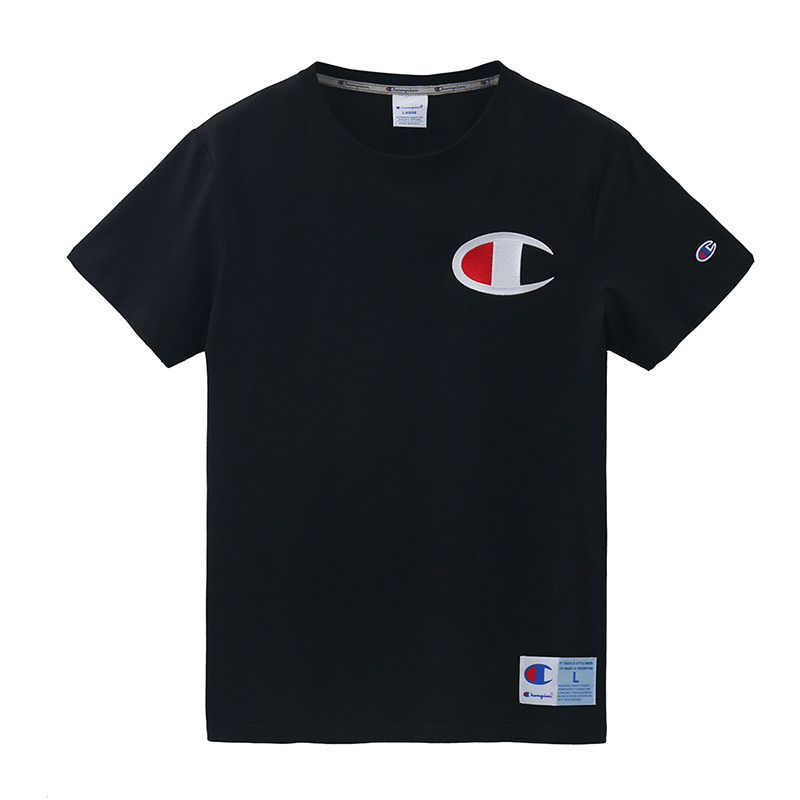 champion正品冠军夏季刺绣大c短袖潮流男女纯棉t恤宽松休闲运动衫
