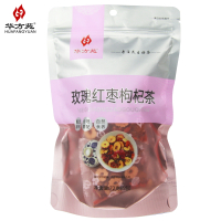 华方苑直销玫瑰红枣枸杞茶混合代用茶72g自立袋装