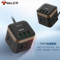 公牛GNV-UU215T尊享版魔方USB防过充插座 插线板/插排 3USB+3孔全长1.5米