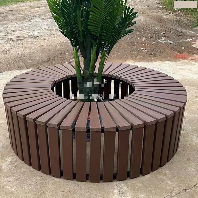 金菲罗格户外防腐木围树椅 1.5外径落地无靠背内径70公分