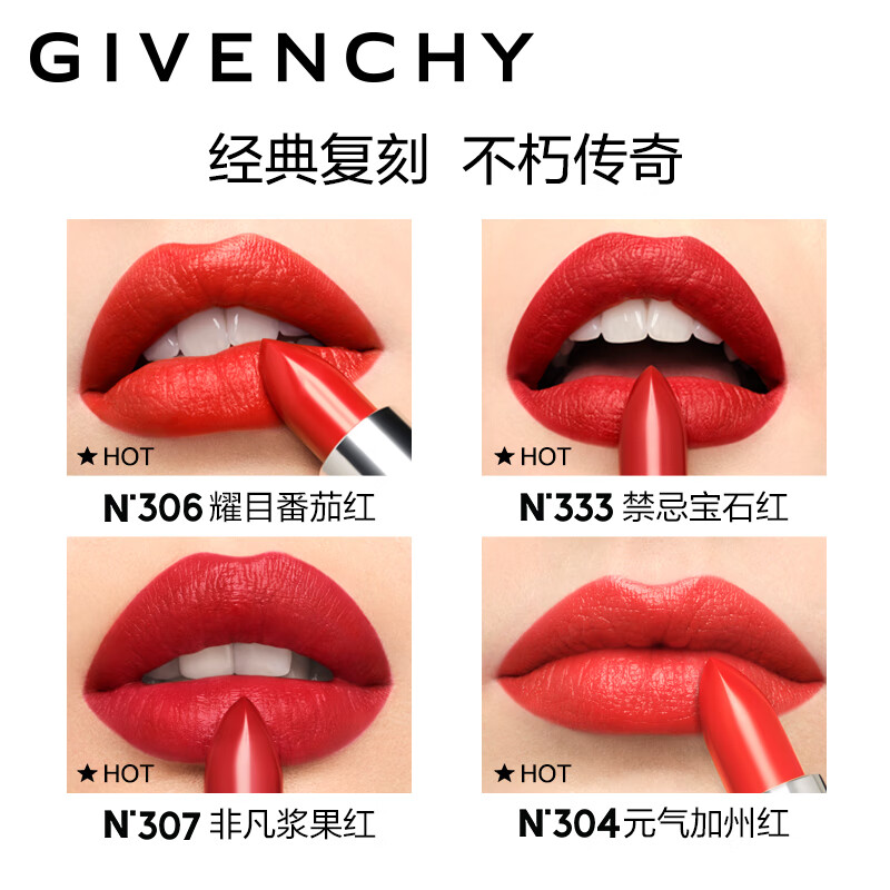 纪梵希(Givenchy)高定小羊皮N306口红唇膏高清大图
