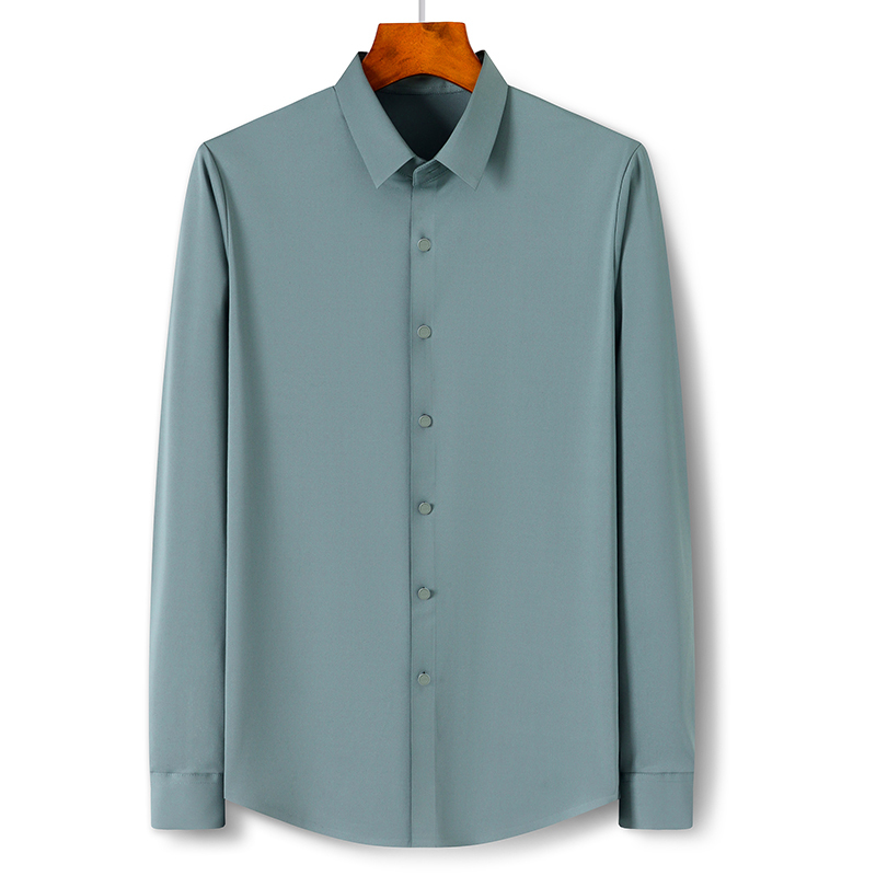 恒源祥春秋季职业工作装免烫长袖衬衫男纯白色翻领修身商务正装2024