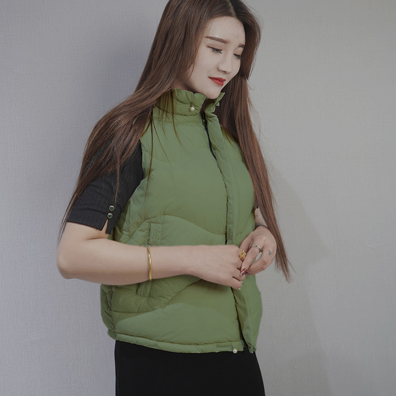 MeiNuoSi 美诺思女士韩版加厚秋冬 宽松坎肩背心马甲休闲百搭棉服马夹