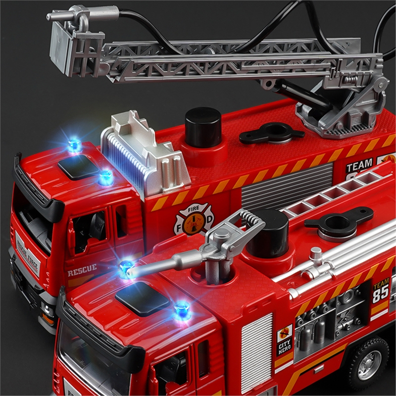 大号玩具消防车智扣合金可喷水洒水消防员玩具车儿童云梯车模型男孩