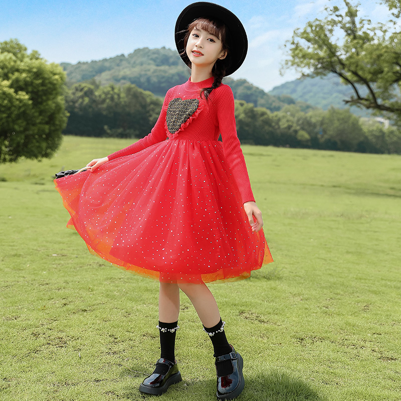 权小威 3儿童装4女童连衣裙5秋装春秋时髦6公主裙子7小孩衣服女孩洋气