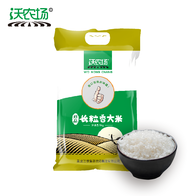 沃农场珍品长粒香大米5kg/袋高清大图