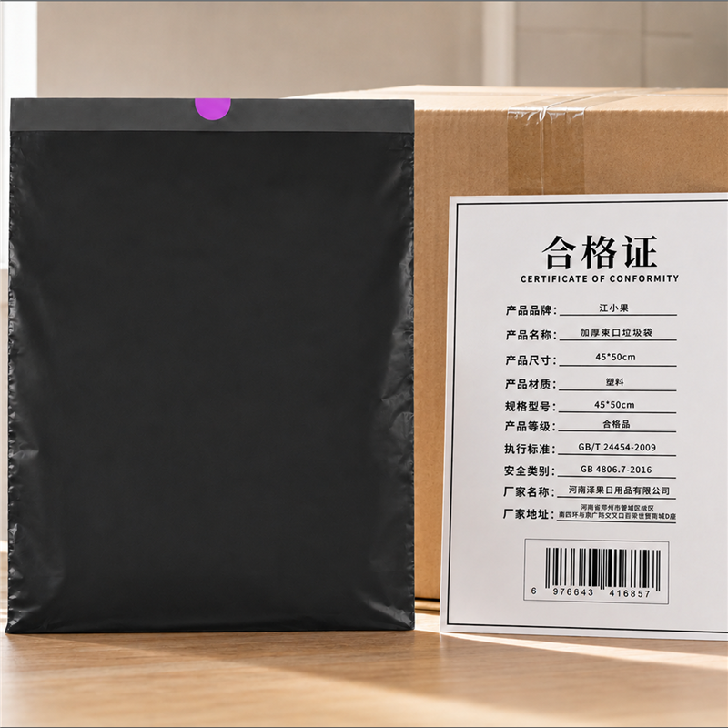 江小果 加厚束口垃圾袋30个/包 45*50cm 包高清大图