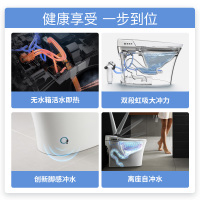飞利浦(PHILIPS)智能马桶一体机 一键全自动烘干除臭 脚感冲水 即热式智能坐便器