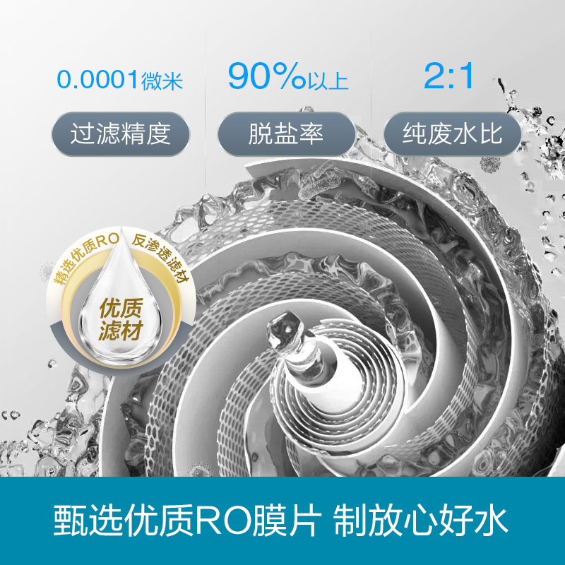 法迪欧(Fardior)R500FC03 500G大通量厨下反渗透直饮纯水机家用净水机净化