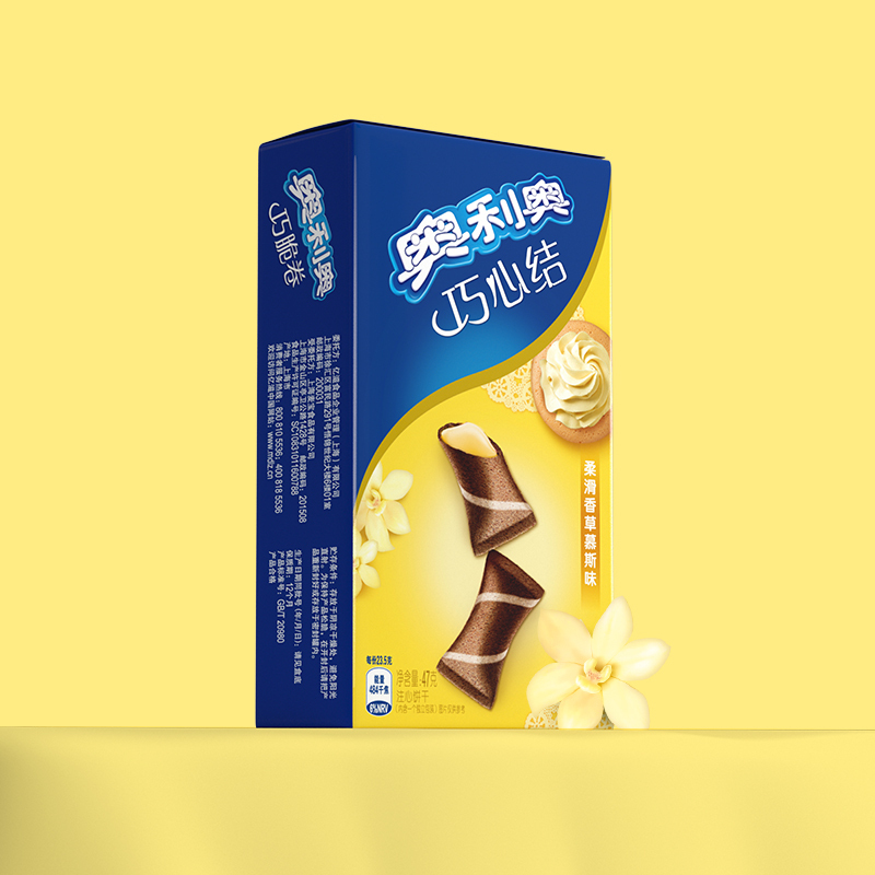 奥利奥(OREO) 饼干 巧心结浓情香草慕斯味47g