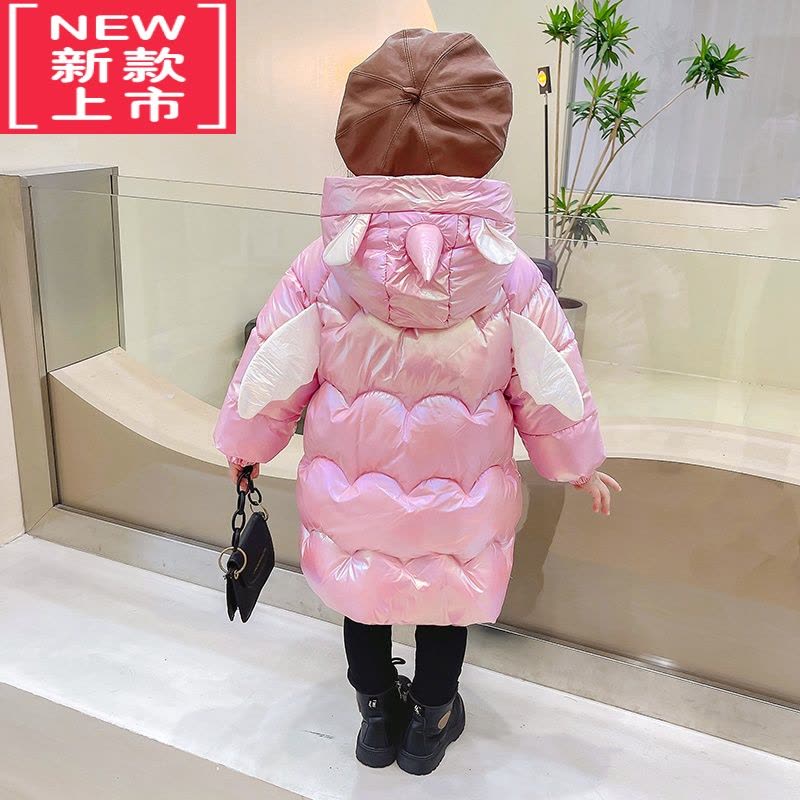 可莉允反季女童棉服2022秋冬装儿童免洗棉袄女宝宝羽绒棉外套中长款洋气图片
