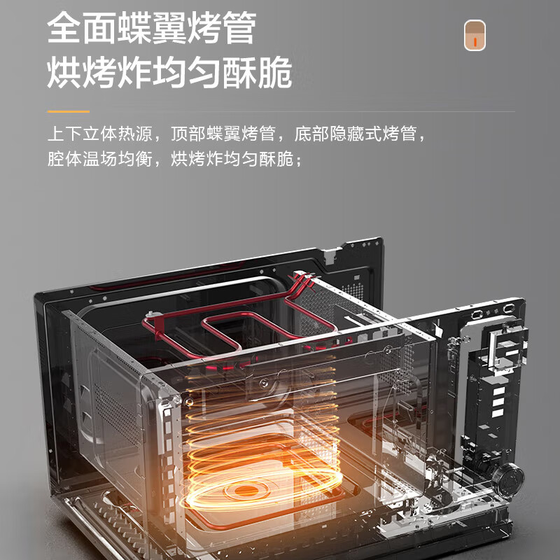 格兰仕(Galanz) G90F25YeSXLV-AR(G0) 微波炉家用 变频空气炸微蒸烤箱一体机不锈钢内胆900瓦高清大图
