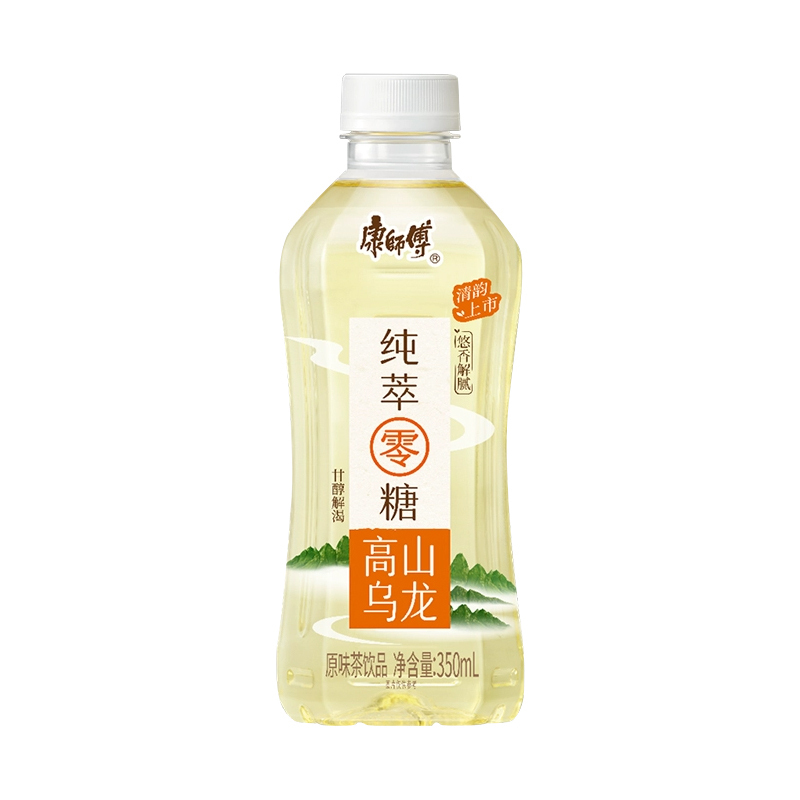 康师傅 纯萃零糖高山乌龙350ml*6瓶装 原味茶饮料饮品