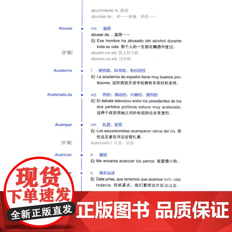 DELE考试精选词汇 B1 DELE词汇书 DELE单词书 西班牙语专业学生工具书 学习辅助教材 词汇总结梳理教材 上海高清大图