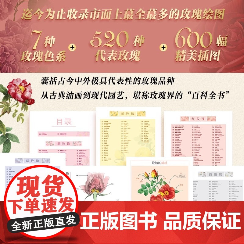 玫瑰全书(限量编码版) 吕影著 收藏鉴赏专业科技 吉林美术出版社高清大图